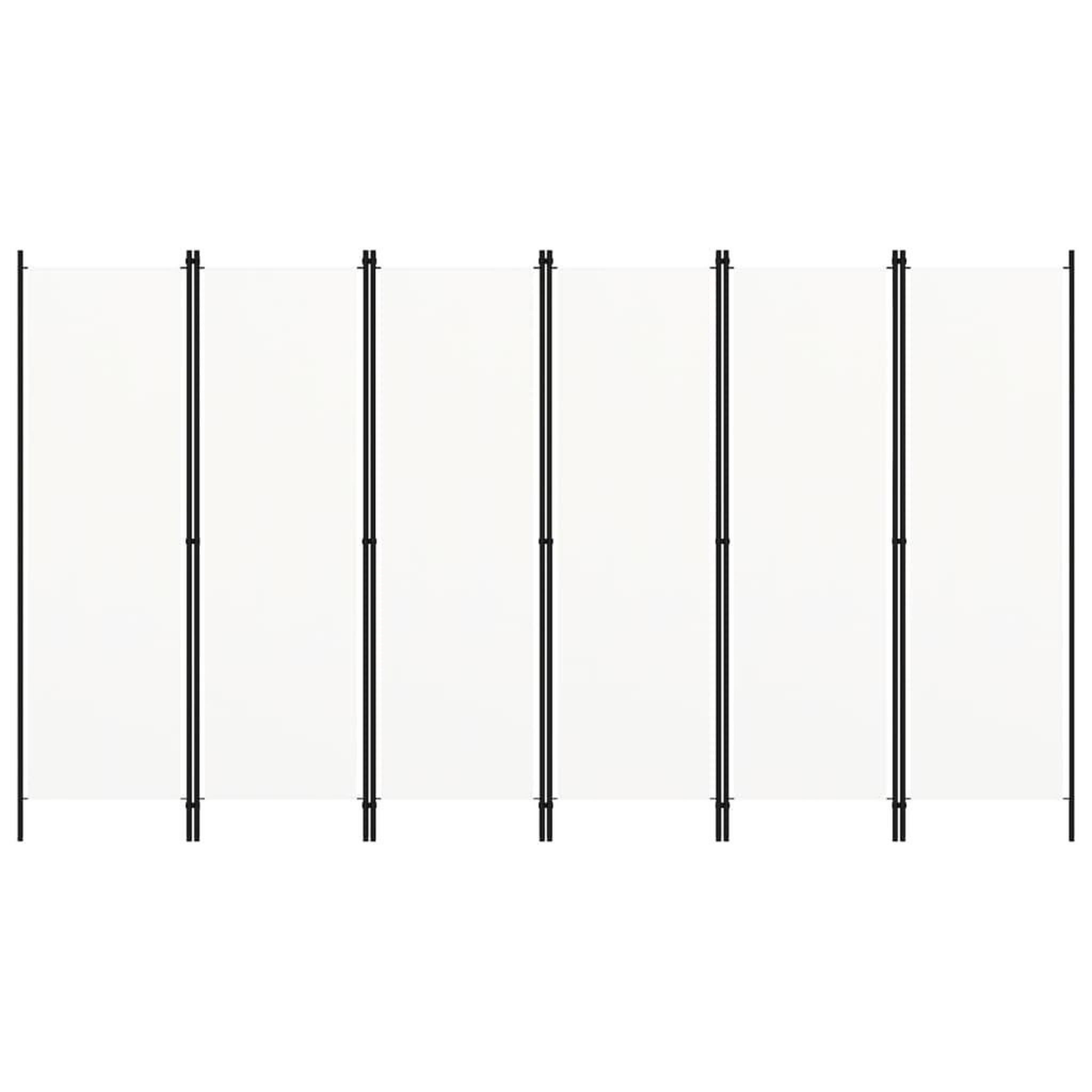 Voir la diapositive 3 : VIDAXL Cloison de separation 6 panneaux Blanc 300x180 cm