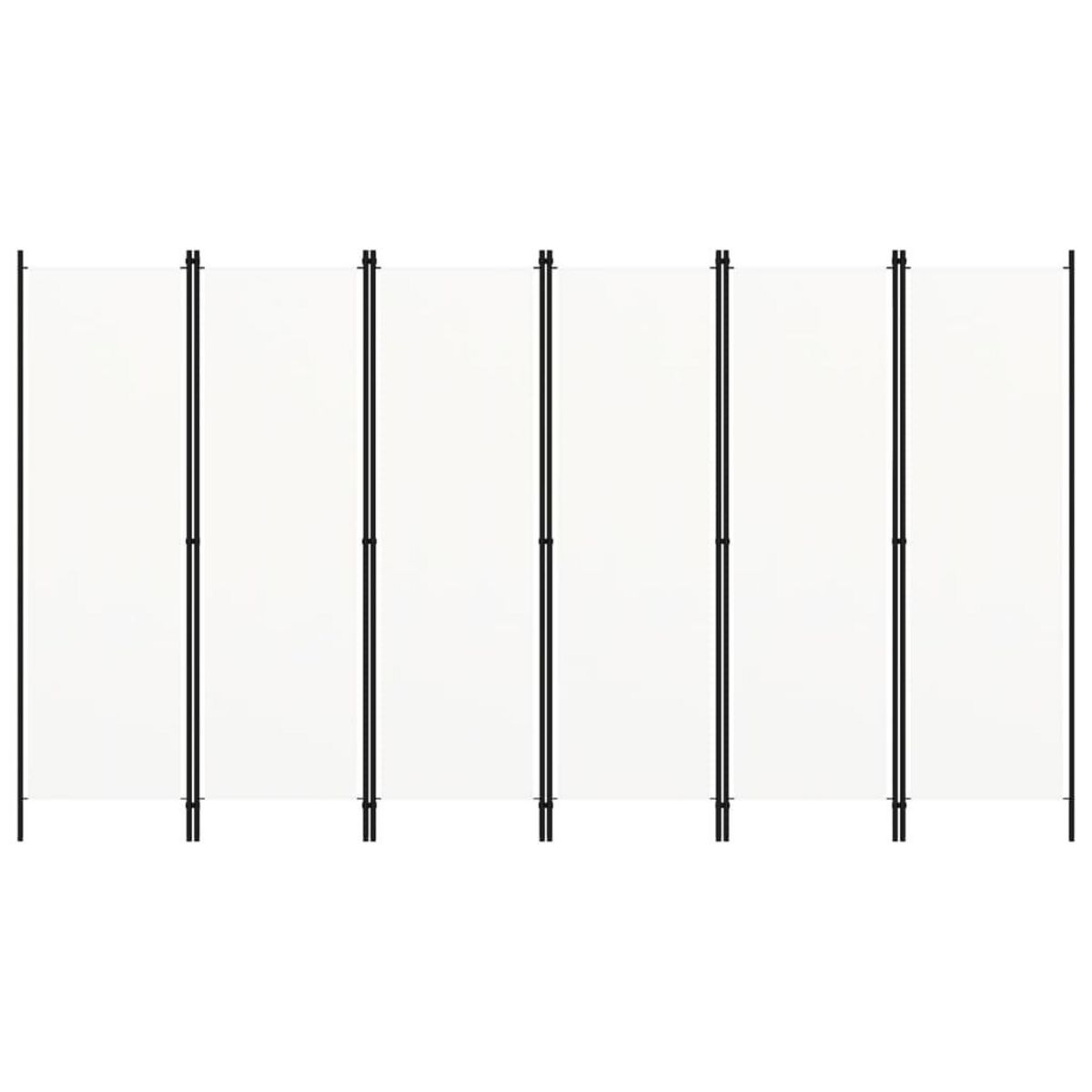 VIDAXL Cloison de separation 6 panneaux Blanc 300x180 cm