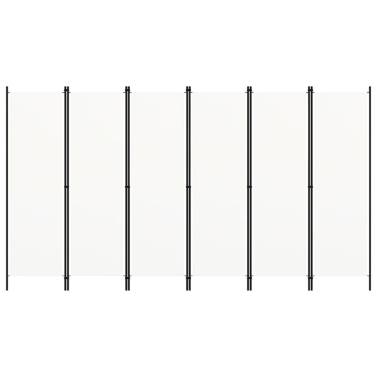 VIDAXL Cloison de separation 6 panneaux Blanc 300x180 cm