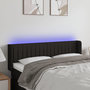 Voir la diapositive 1 : VIDAXL Tete de lit a LED Noir 147x16x78/88 cm Tissu