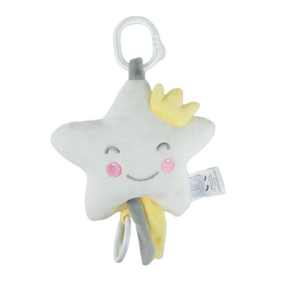 Paris Prix Peluche Musicale Étoile  Essen'Ciel  15cm Blanc