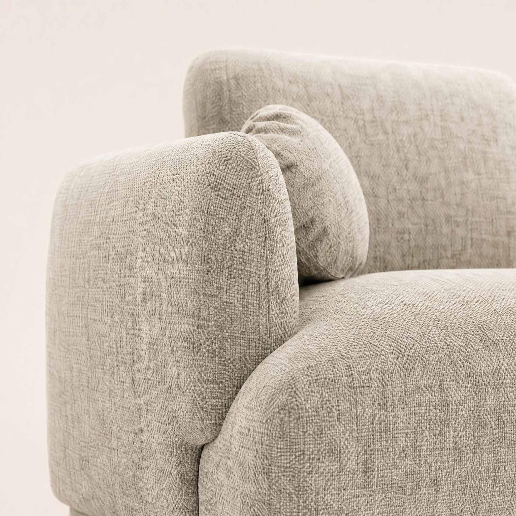 Voir la diapositive 4 : BEST MOBILIER Pietro - canapé droit 3 places en tissu texturé