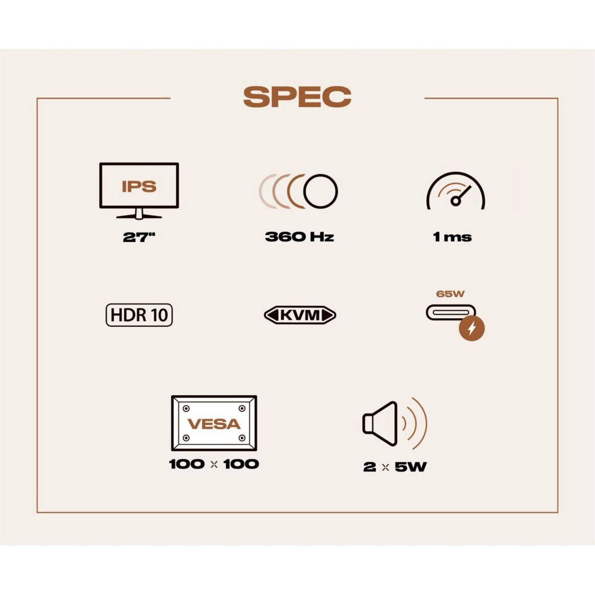 JAPANNEXT Ecran PC Gamer JN-27IPS360WQHDR-HSP Plat 27 360Hz