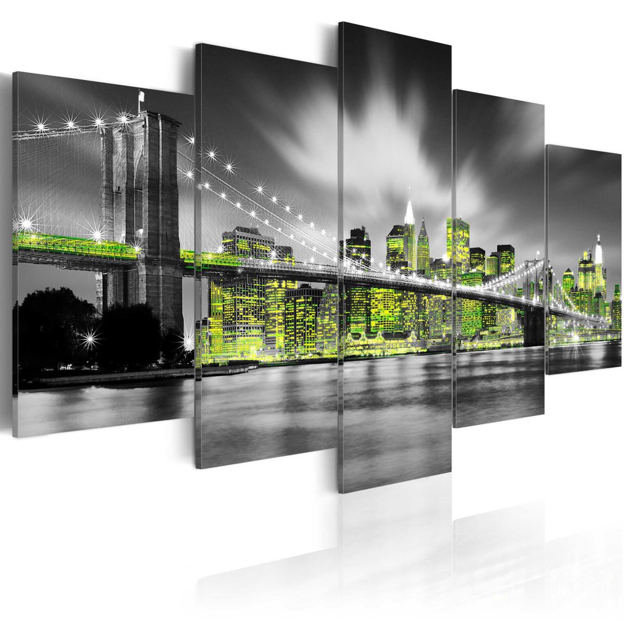 Paris Prix Tableau imprimé  lime soul of new york. Coloris disponibles : Multicolore