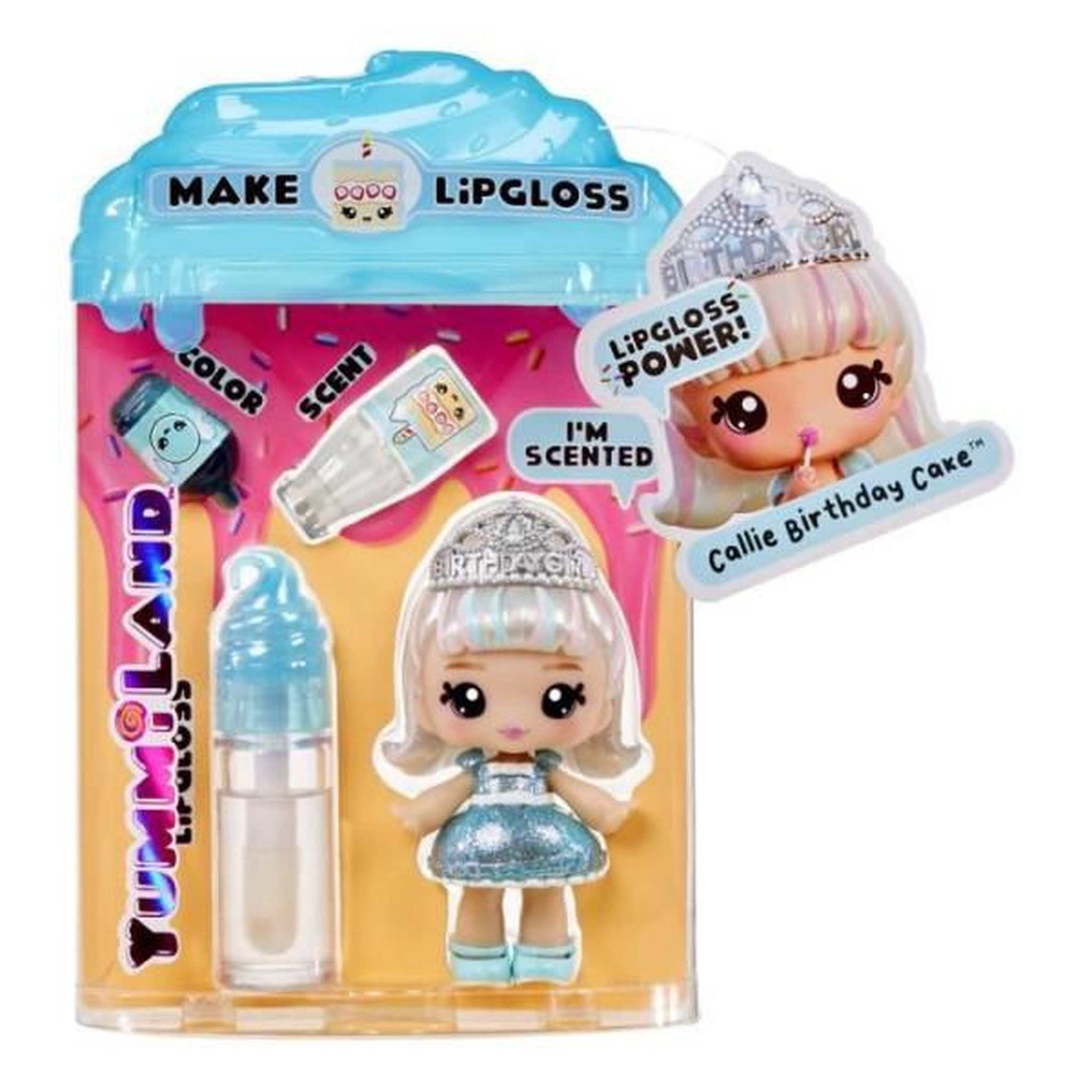 Voir la diapositive 4 : L.O.L. SURPRISE! Yummiland - 1 poupée 10 cm et un gloss pailleté a créer - Callie - Goût gâteau d'anniversaire - Des 4ans