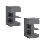 SOBUY SoBuy - Lot De 2 Tables De Chevet à 1 tiroir - Moderne - FBT49X2. Coloris disponibles : Gris, Marron, Blanc