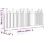 Voir la diapositive 6 : VIDAXL Tete de lit murale 204x3x80 cm Bois massif de pin