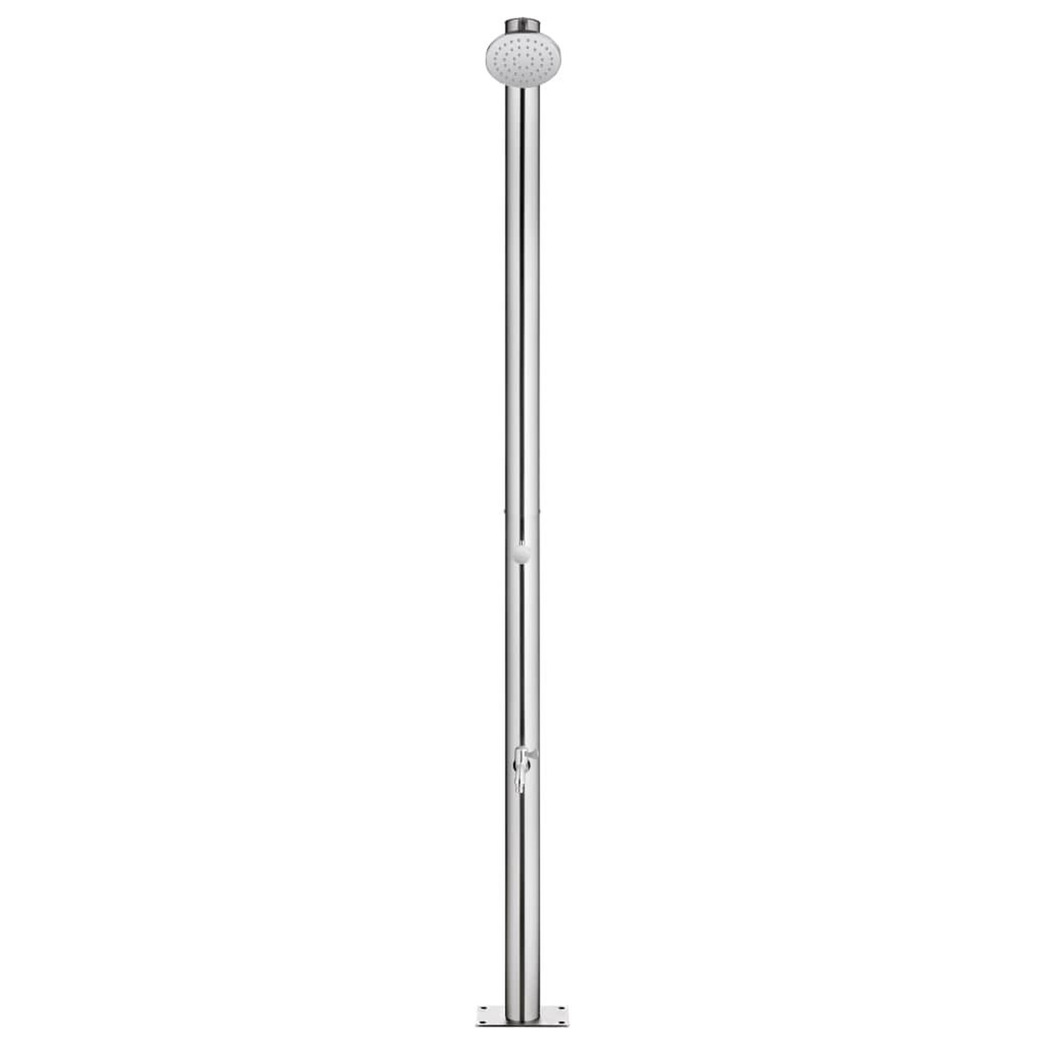 Voir la diapositive 3 : VIDAXL Douche de jardin avec base marron 220 cm Acier inoxydable