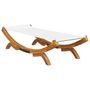 Voir la diapositive 2 : VIDAXL Lit de repos exterieur 100x188,5x44 cm Bois courbe massif Creme