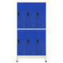 Voir la diapositive 2 : VIDAXL Armoire a casiers Gris et bleu 90x45x180 cm Acier