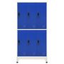 Voir la diapositive 2 : VIDAXL Armoire a casiers Gris et bleu 90x45x180 cm Acier