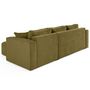 Voir la diapositive 5 : BEST MOBILIER Topaze - canapé d'angle déhoussable réversible 4 places en velours texturé