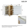 Voir la diapositive 3 : MERAX Buffet 2 porte(s) 4 tiroir(s) - 140 cm blanc mdf