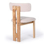 Voir la diapositive 4 : Paris Prix Chaise Design Bouclette  Keven  78cm Beige & Bois Clair