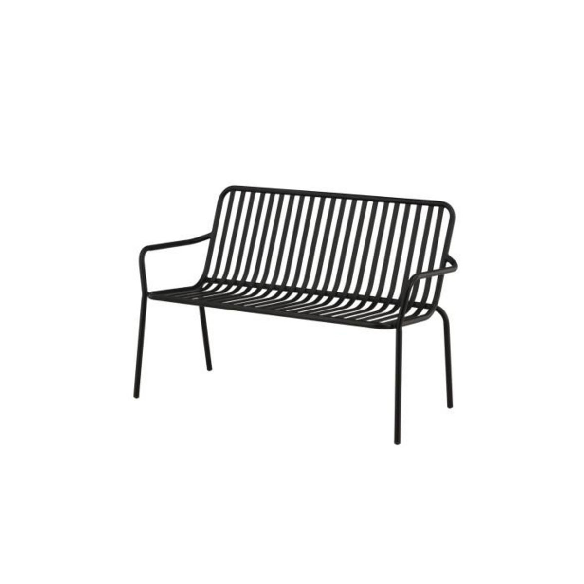 Paris Prix Banc de Jardin en Métal  Peking  130cm Noir