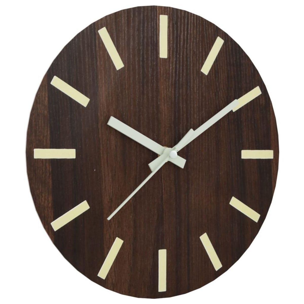 VIDAXL Horloge murale et echelles et aiguilles lumineuses marron Ø30cm