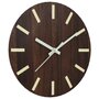 Voir la diapositive 3 : VIDAXL Horloge murale et echelles et aiguilles lumineuses marron Ø30cm