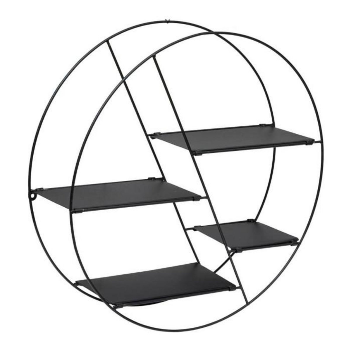 ATMOSPHERA Étagère Murale en Métal  Lara  50cm Noir