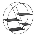 ATMOSPHERA Étagère Murale en Métal  Lara  50cm Noir