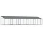 Voir la diapositive 2 : VIDAXL Cage pour chien avec toit/portes gris 10x2x2 m acier galvanise