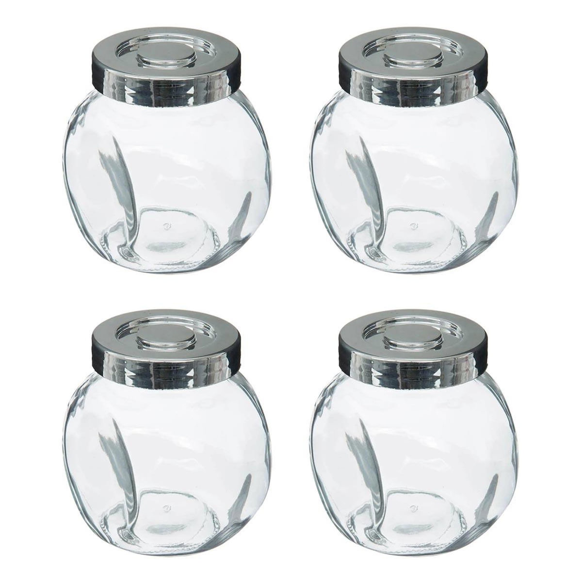 FIVE Lot de 4 Bocaux à Épices  Loupa  200ml Transparent