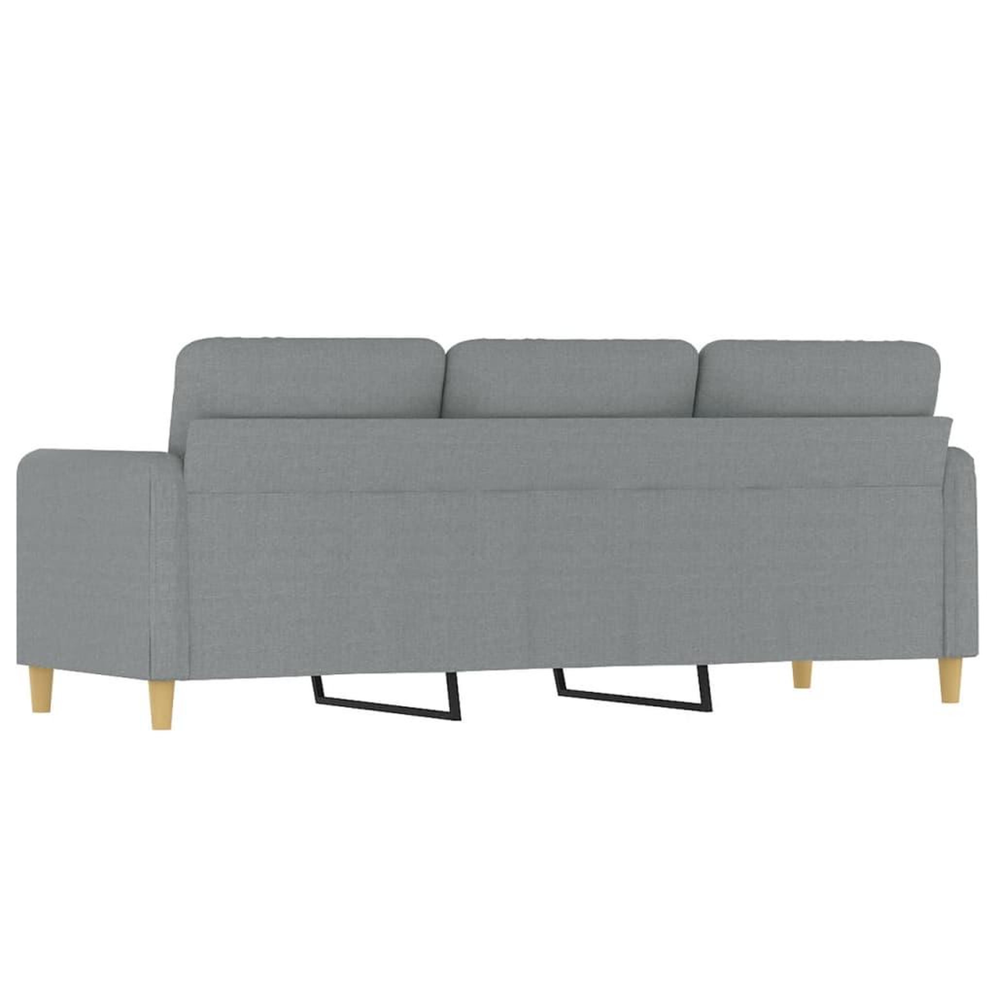 Voir la diapositive 5 : VIDAXL Canape a 3 places Gris clair 180 cm Tissu