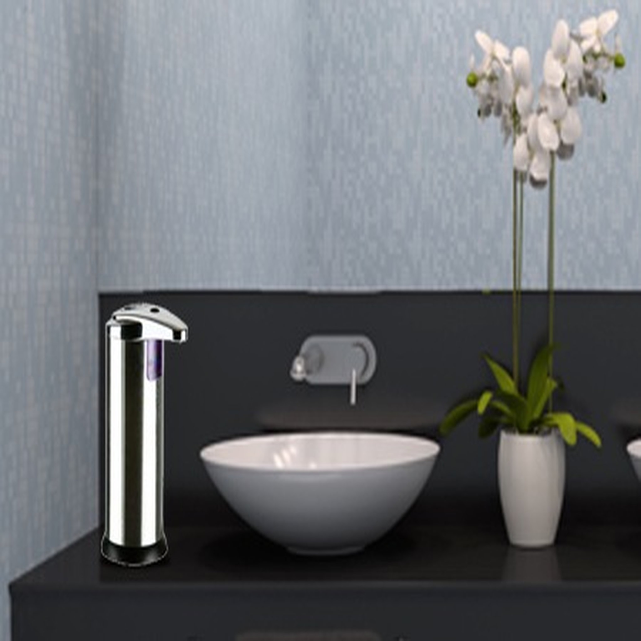 Voir la diapositive 2 : Distributeur de savon automatique rechargeable 300ML Chrome