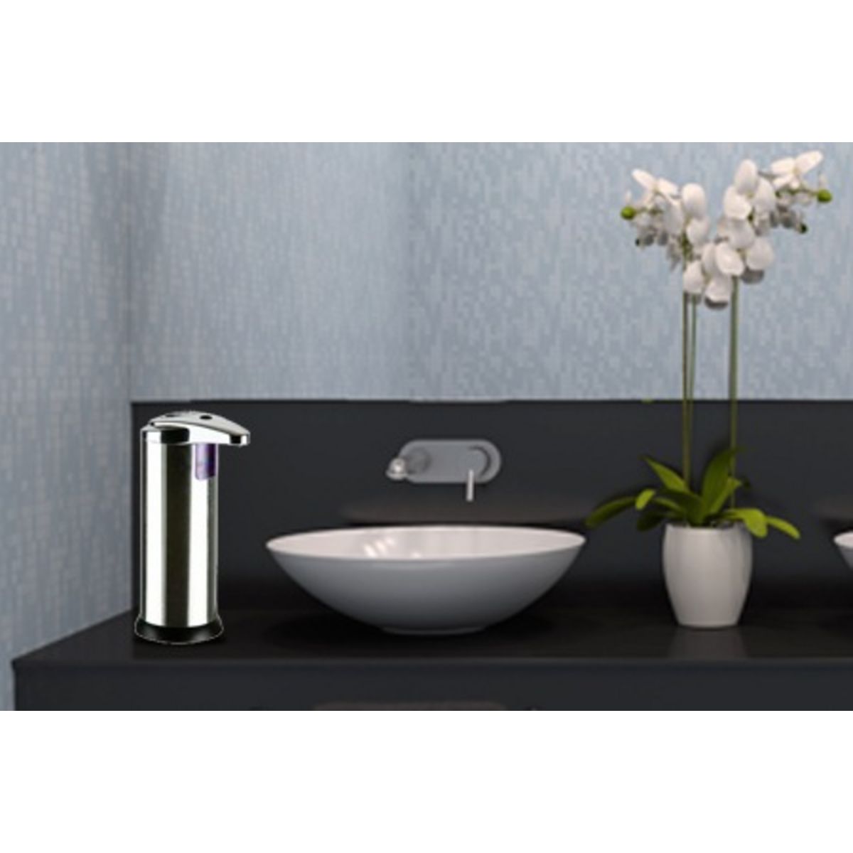 Distributeur de savon automatique rechargeable 300ML Chrome