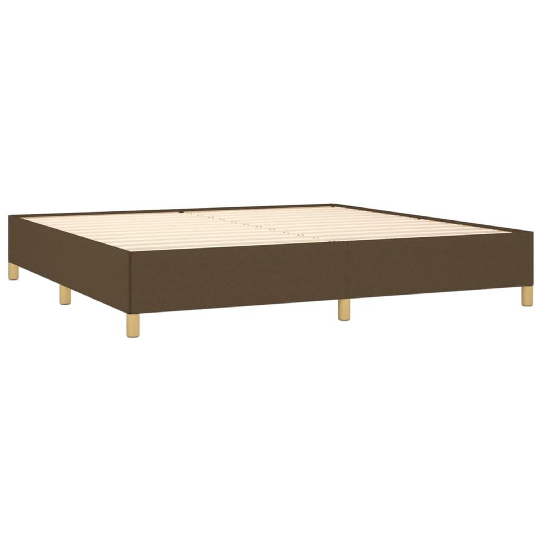 Voir la diapositive 4 : VIDAXL Sommier a lattes de lit avec matelas Marron fonce 200x200 cm