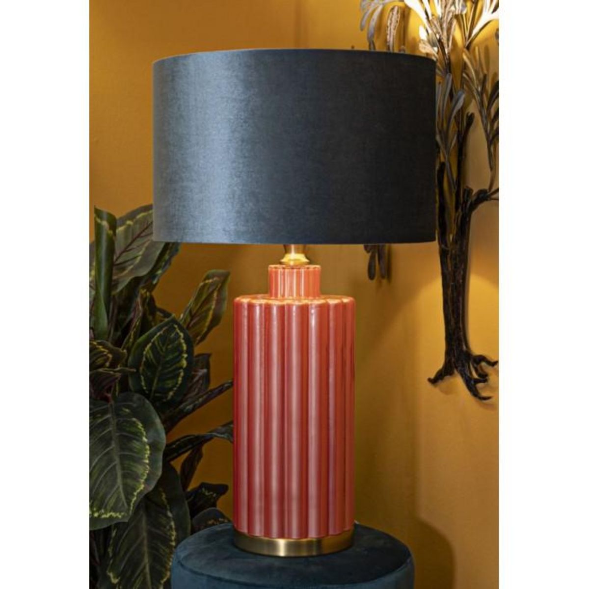 Paris Prix Lampe à Poser en Verre  Helene Tower  70cm Rouge & Bleu