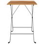 Voir la diapositive 3 : VIDAXL Table de bistro pliante 55x54x71cm Bois de teck solide et acier