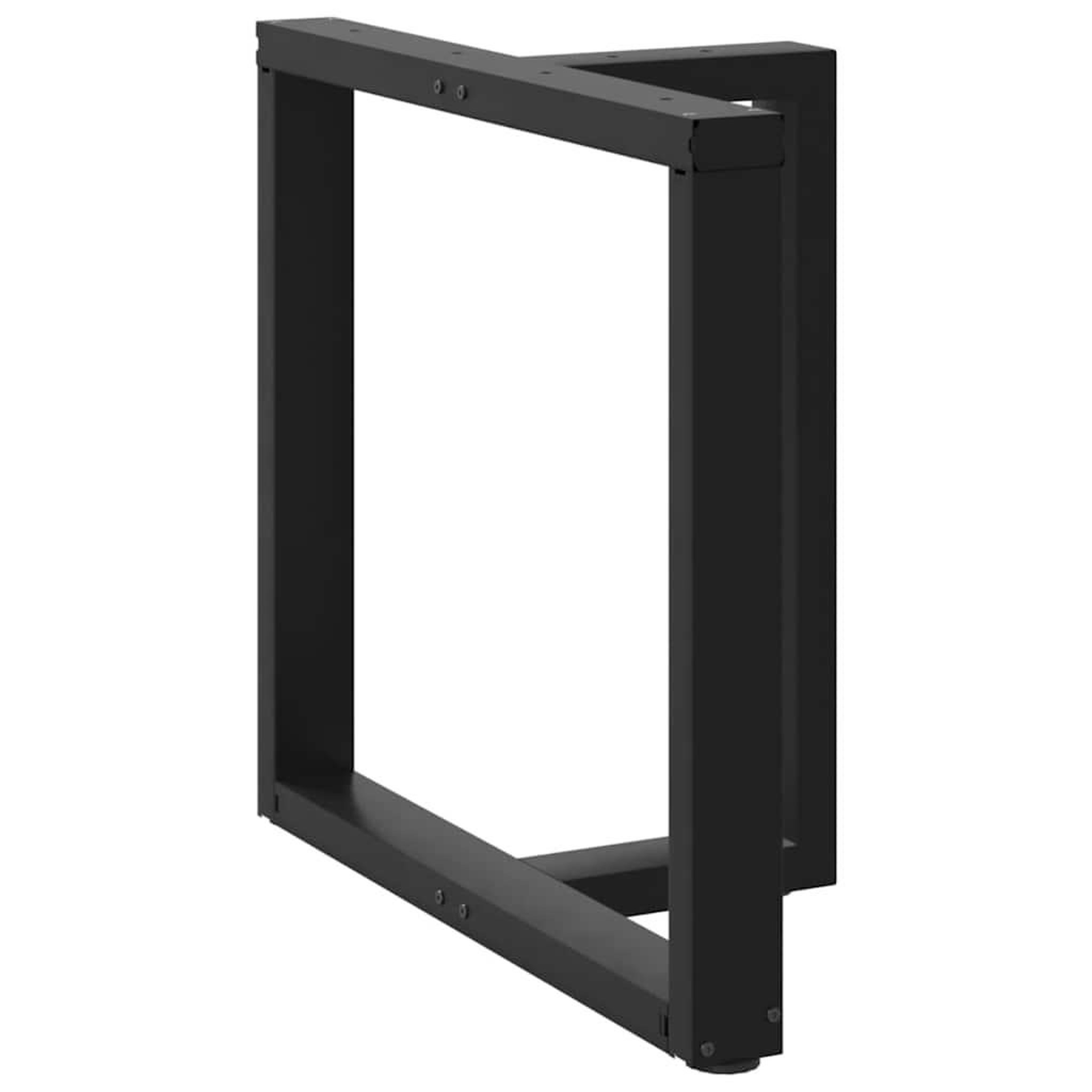 VIDAXL Pieds de table a manger forme de T 2 pcs noir 70x35x(72-73) cm