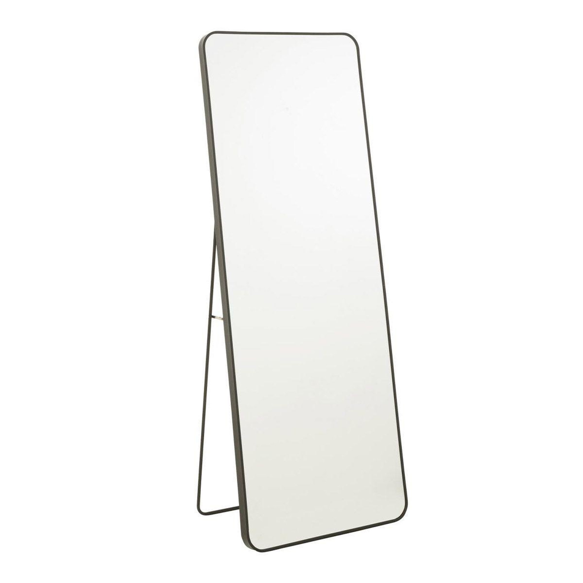 J-LINE Miroir sur Pied Rectangle  Lazaro  150cm Noir