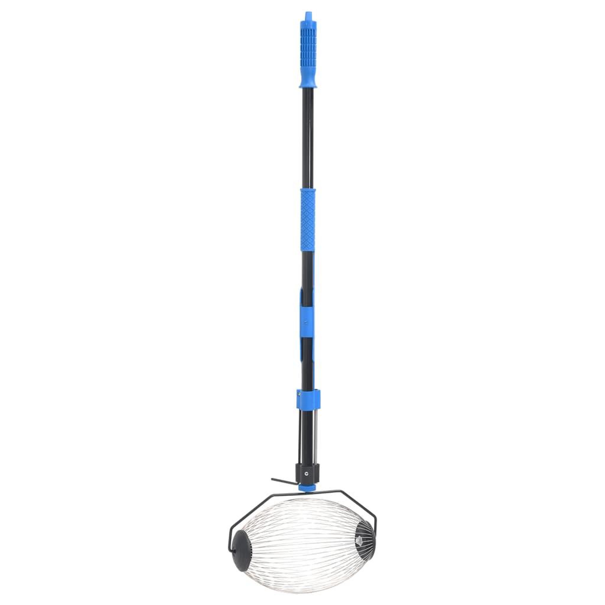 VIDAXL Collecteur de noix bleu 127 cm acier