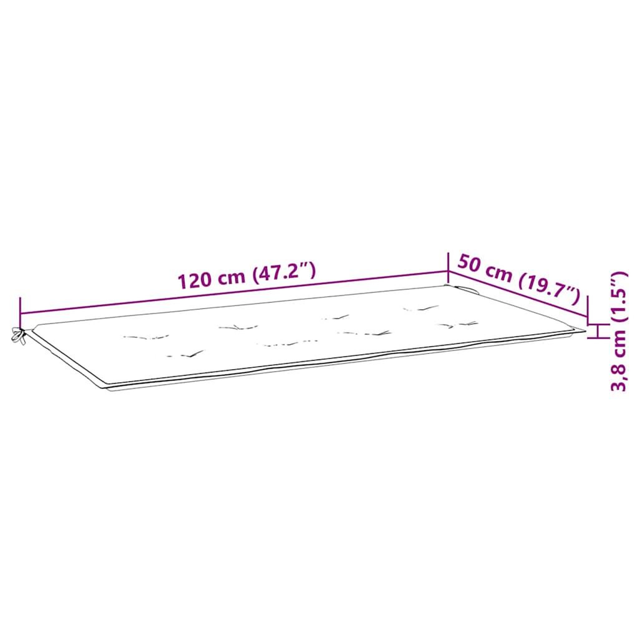 Voir la diapositive 6 : VIDAXL Banc de jardin 2 places avec coussin 120 cm Bois d'eucalyptus