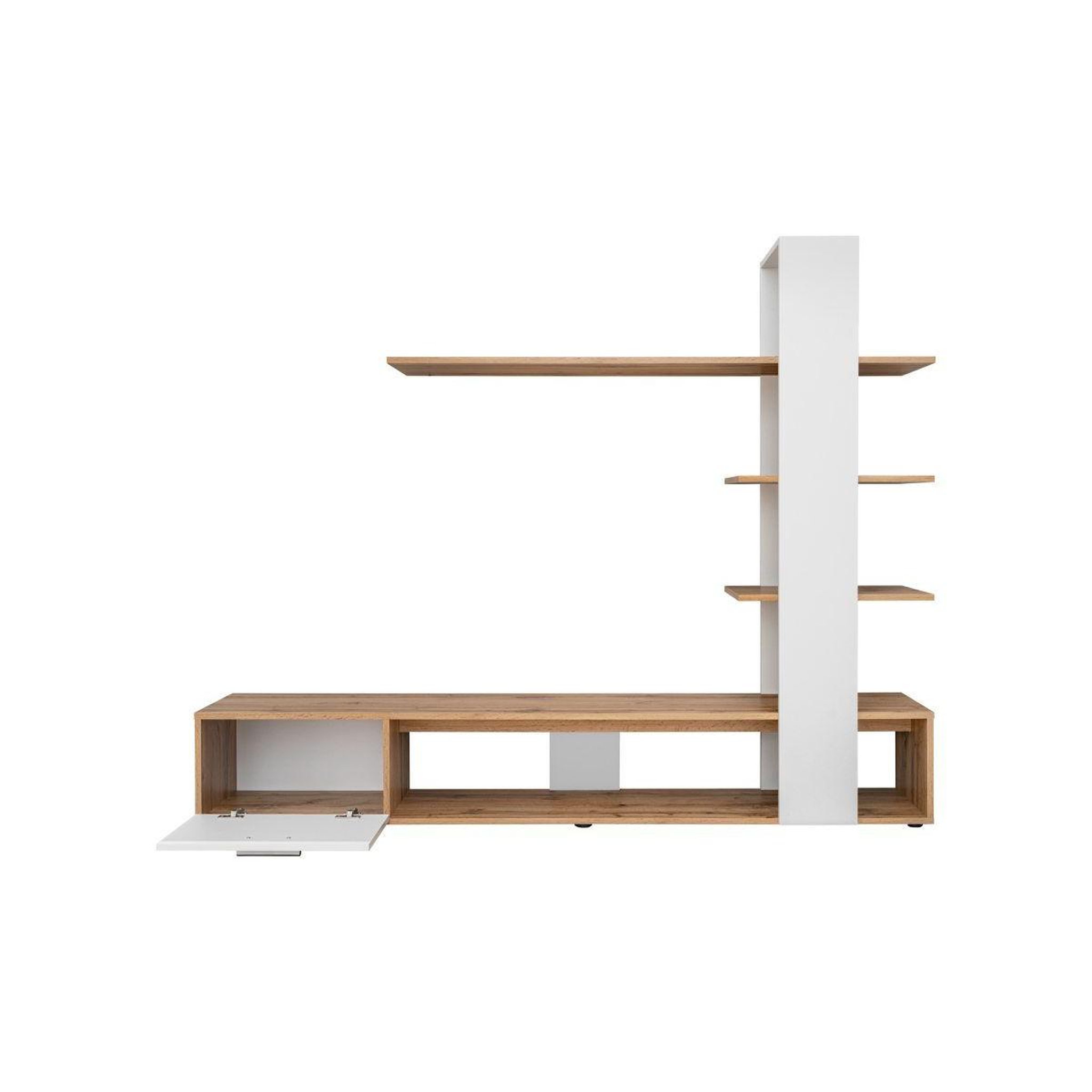 Voir la diapositive 4 : Paris Prix Ensemble meuble tv design  eko  190cm naturel & blanc