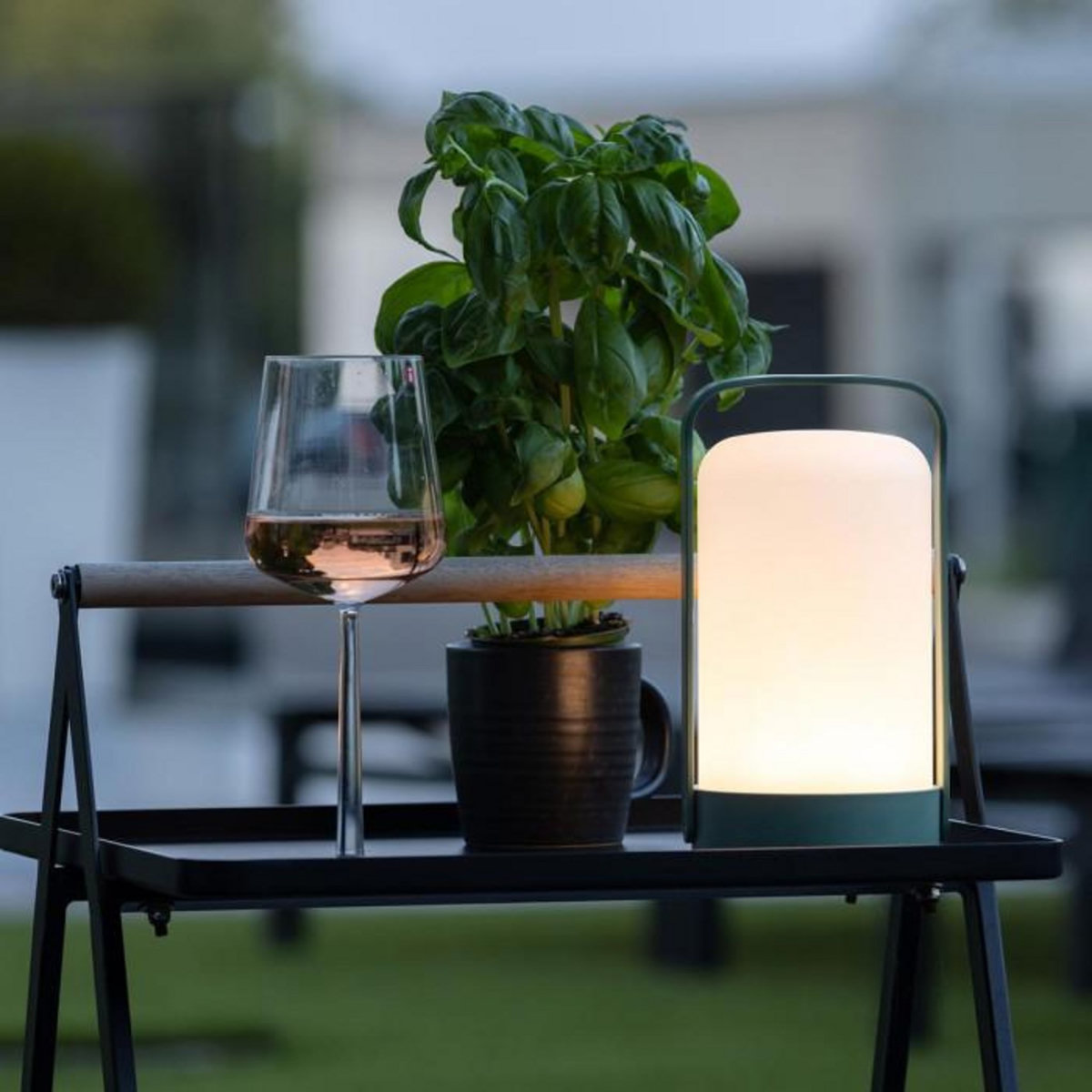 Paris Prix Lampe à Poser d'Extérieur LED  Fern  22cm Vert