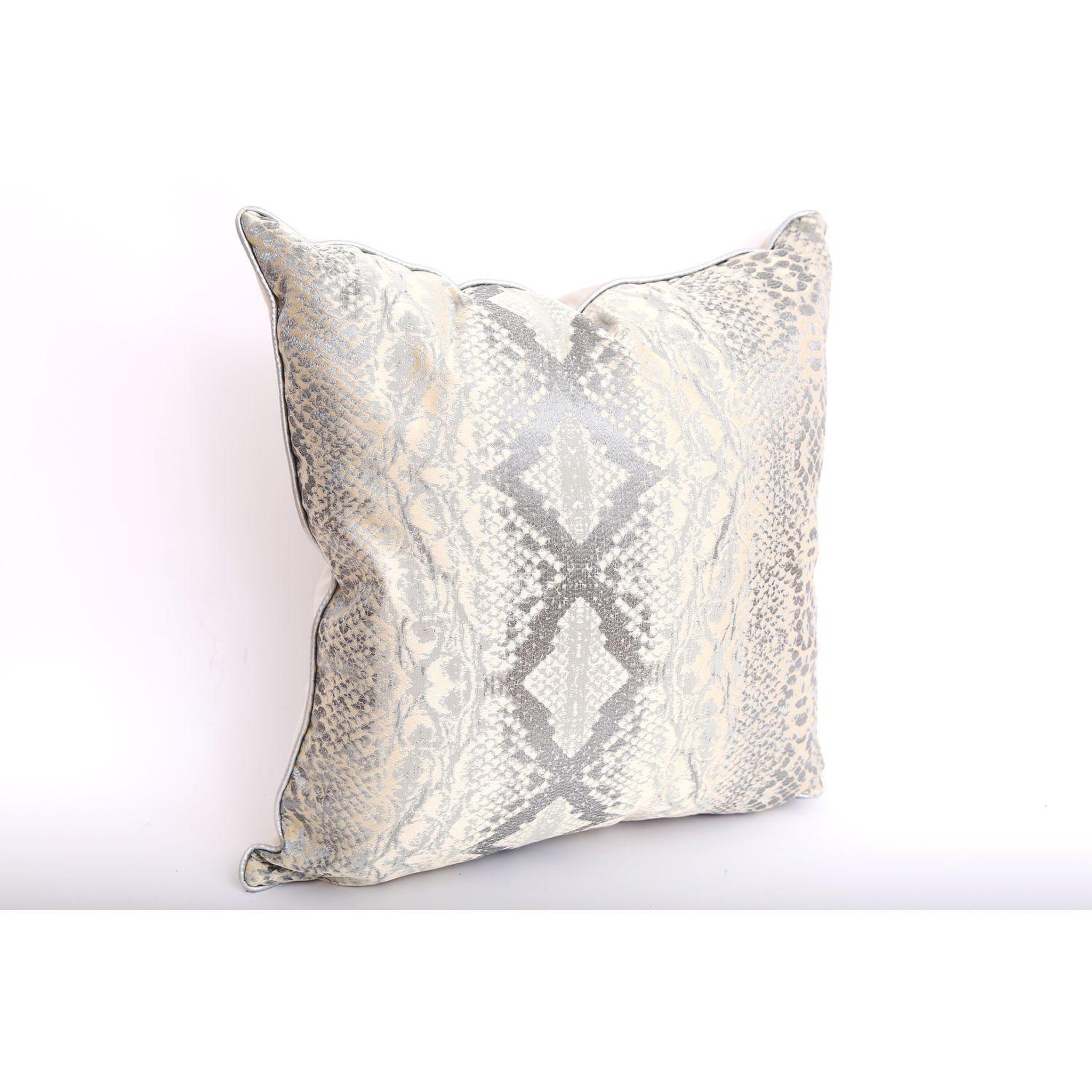 HEART OF THE HOME Coussin design effet python joha - l. 45 x l. 45 cm - blanc