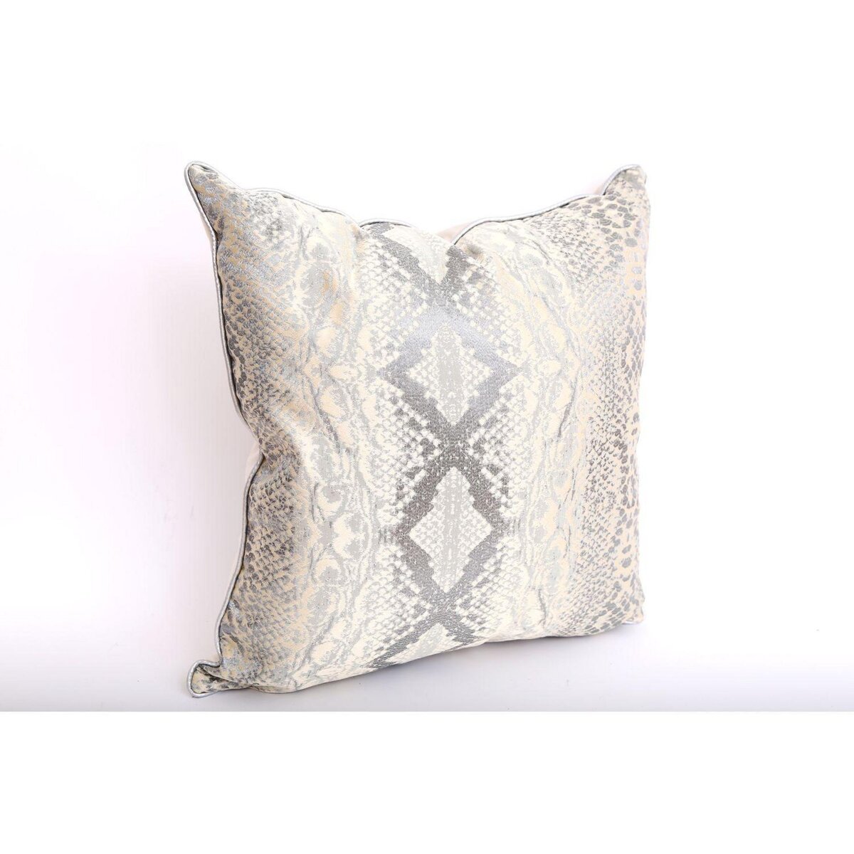 HEART OF THE HOME Coussin design effet python Joha - L. 45 x l. 45 cm - Blanc
