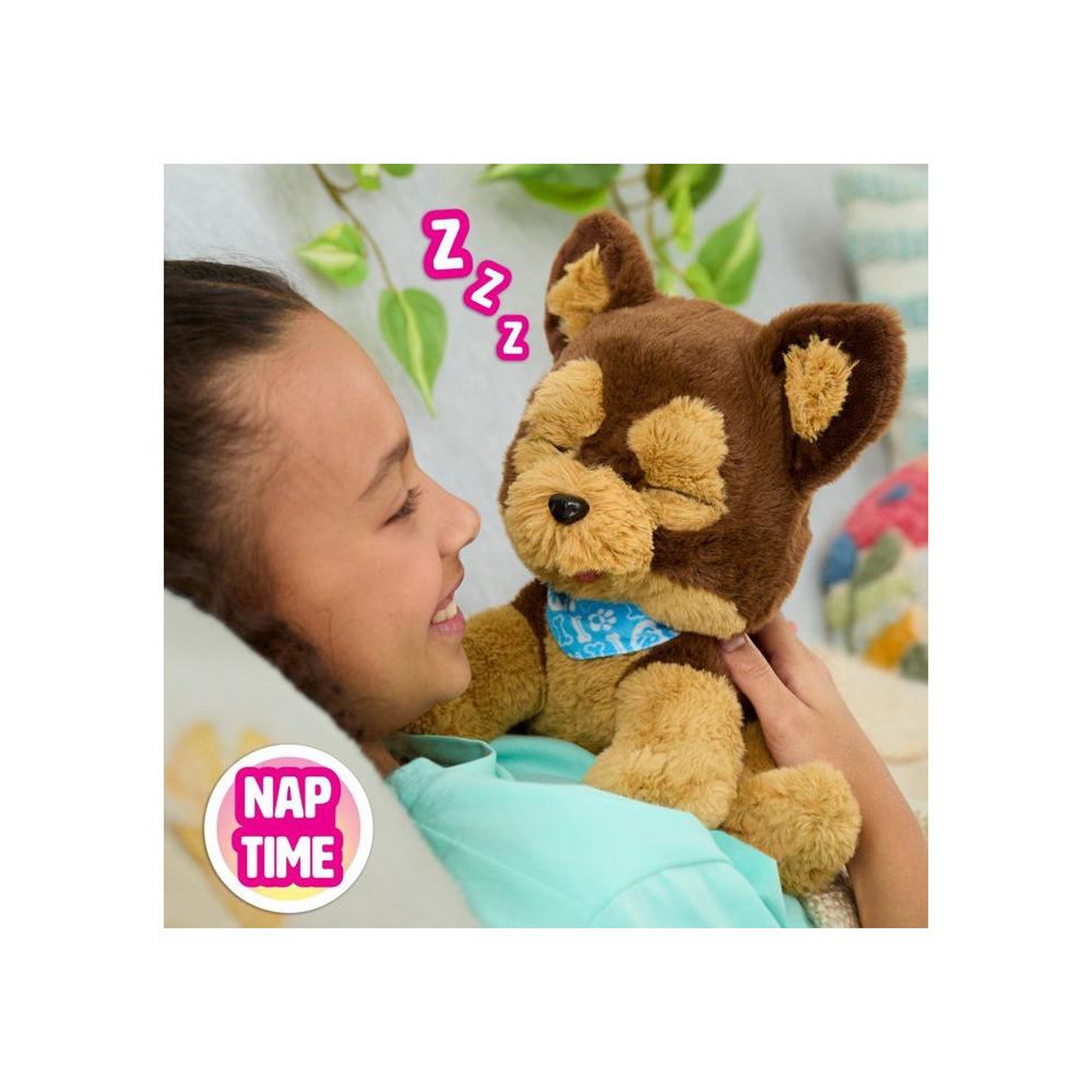 Voir la diapositive 4 : FURREAL FRIENDS Chien en peluche interactif à sons benny marron avec bandana bleu et accessoire friandises