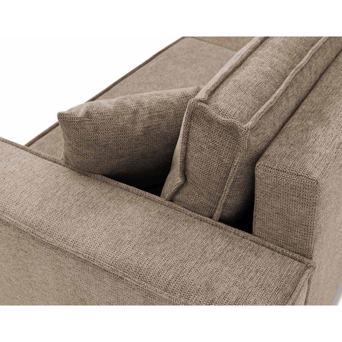 BEST MOBILIER Cezanne - canapé droit 3 places convertible avec coffre en tissu texturé