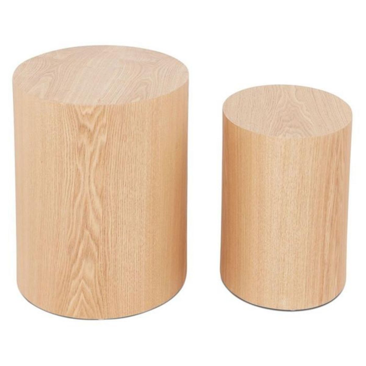 Paris Prix Lot de 2 Tables d'Appoint en Bois  Ibla  48cm Naturel