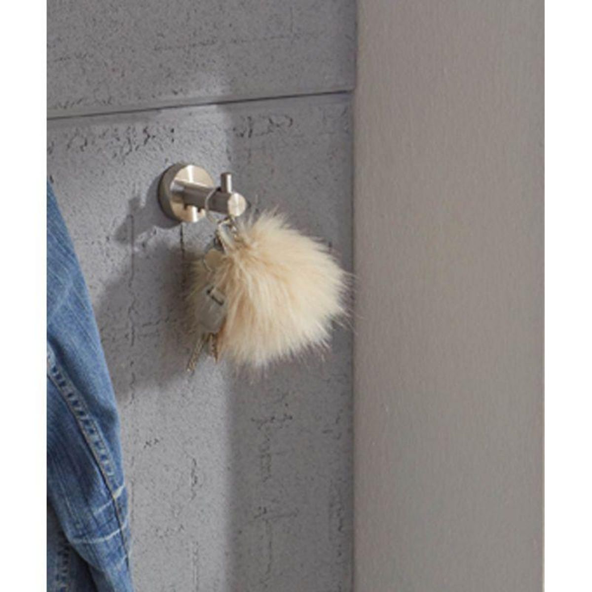 Paris Prix Patère en Inox  1 Crochet  7cm Argent