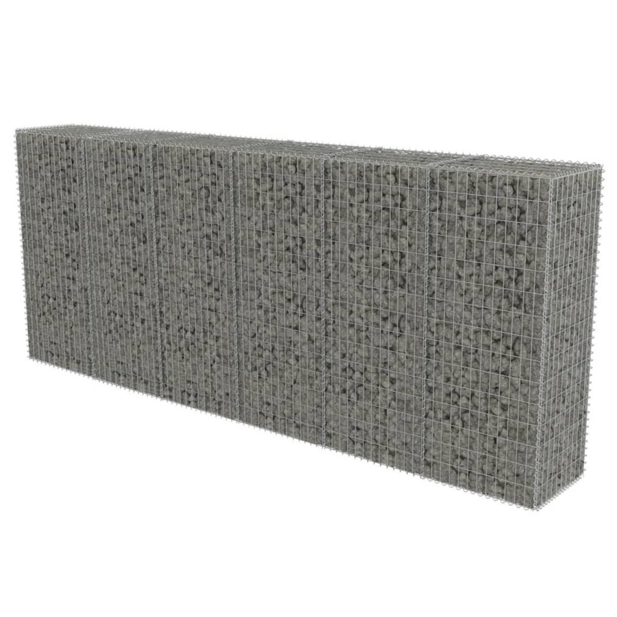 VIDAXL Mur en gabion avec couvercles Acier galvanise 300 x 50 x 150 cm