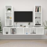 VIDAXL Meubles TV muraux 4 pcs Blanc Bois d'ingenierie