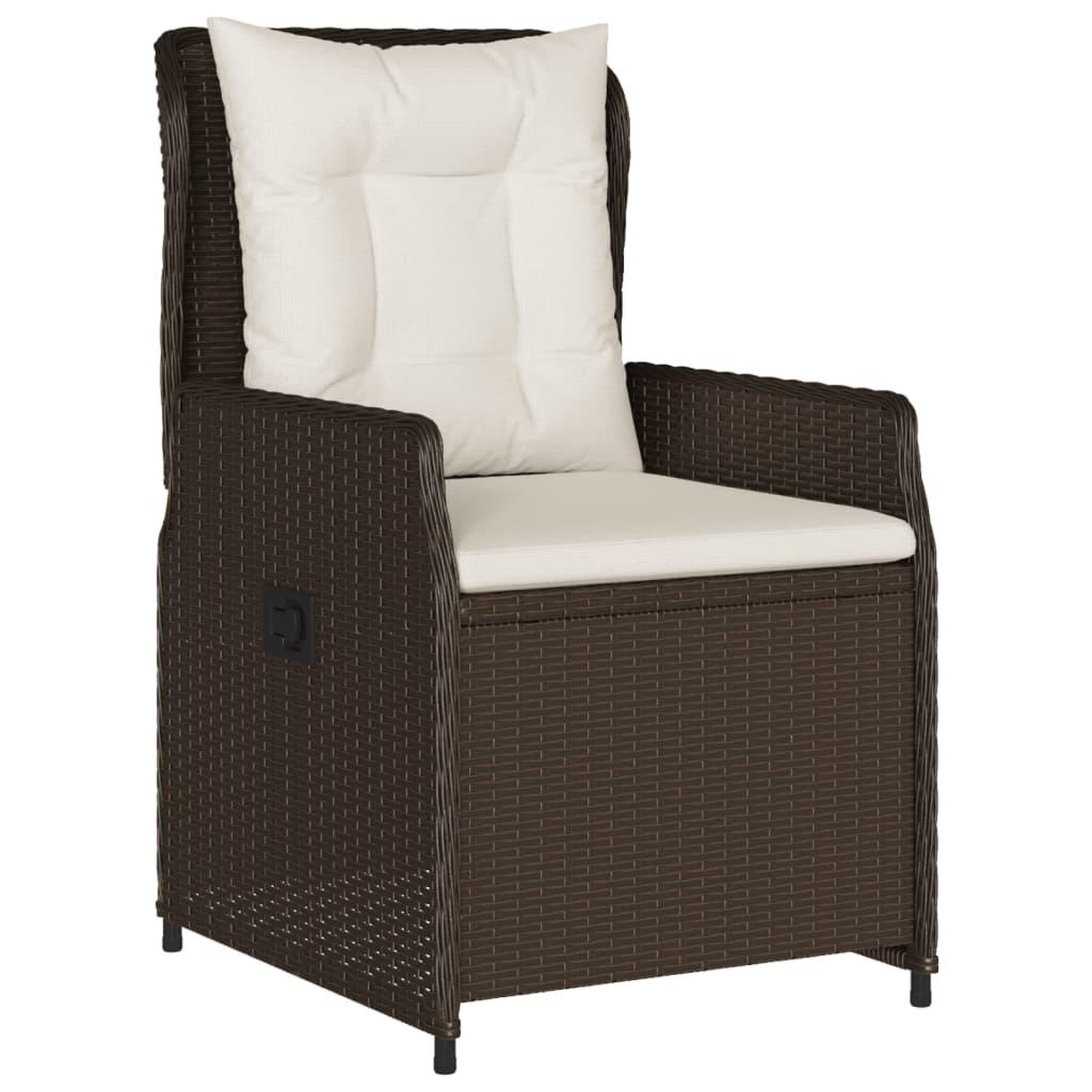 Voir la diapositive 3 : VIDAXL Ensemble a manger de jardin et coussins 7 pcs marron rotin