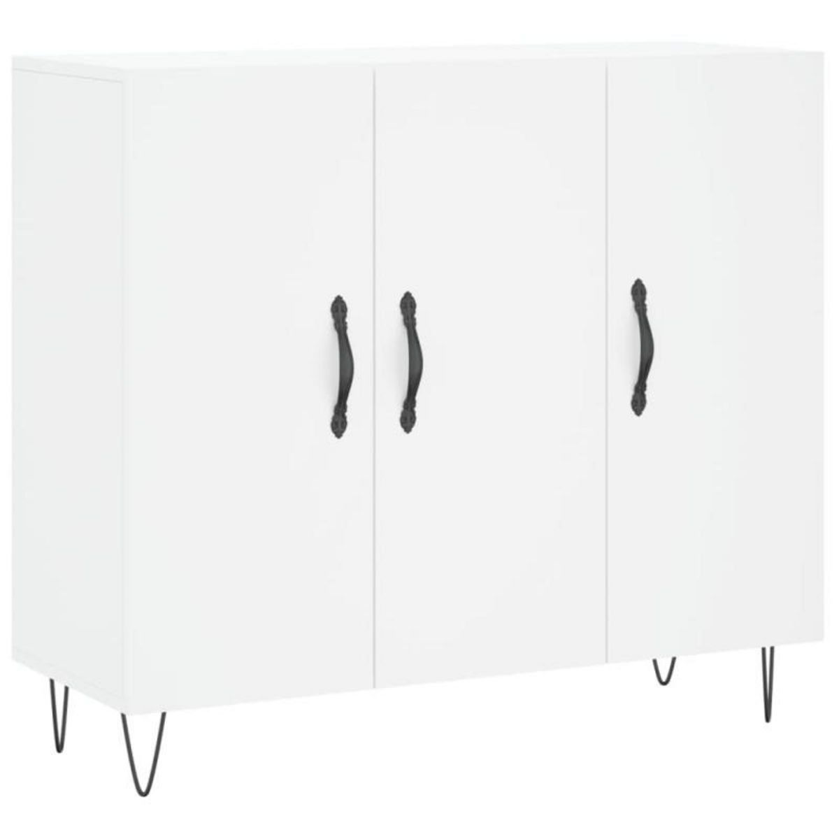 VIDAXL Buffet blanc 90x34x80 cm bois d ingénierie