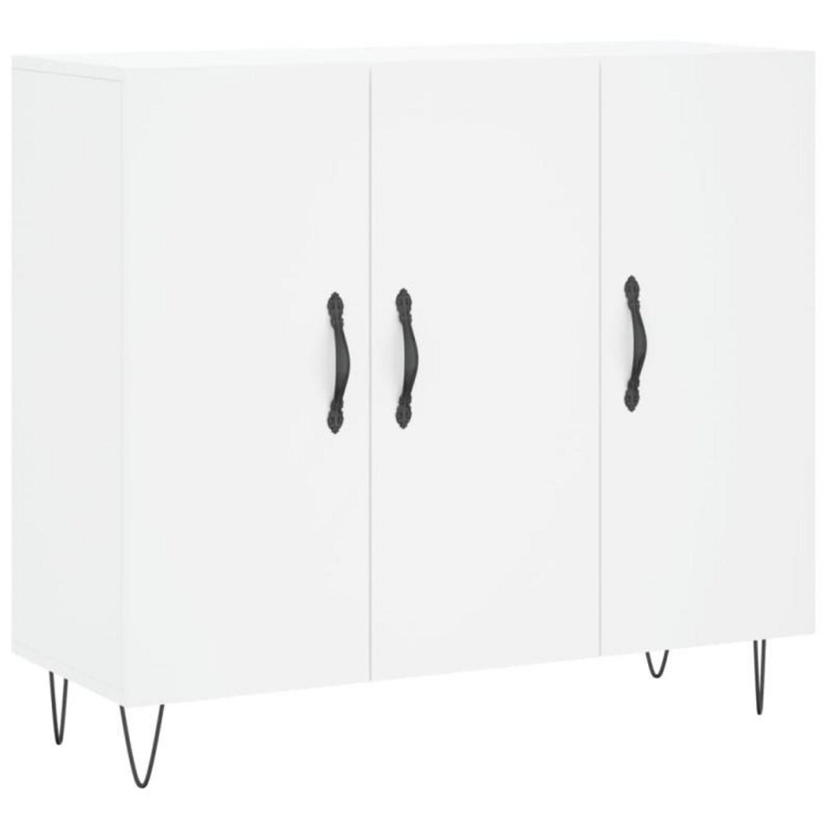 VIDAXL Buffet blanc 90x34x80 cm bois d ingénierie