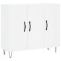 Voir la diapositive 2 : VIDAXL Buffet blanc 90x34x80 cm bois d ingénierie