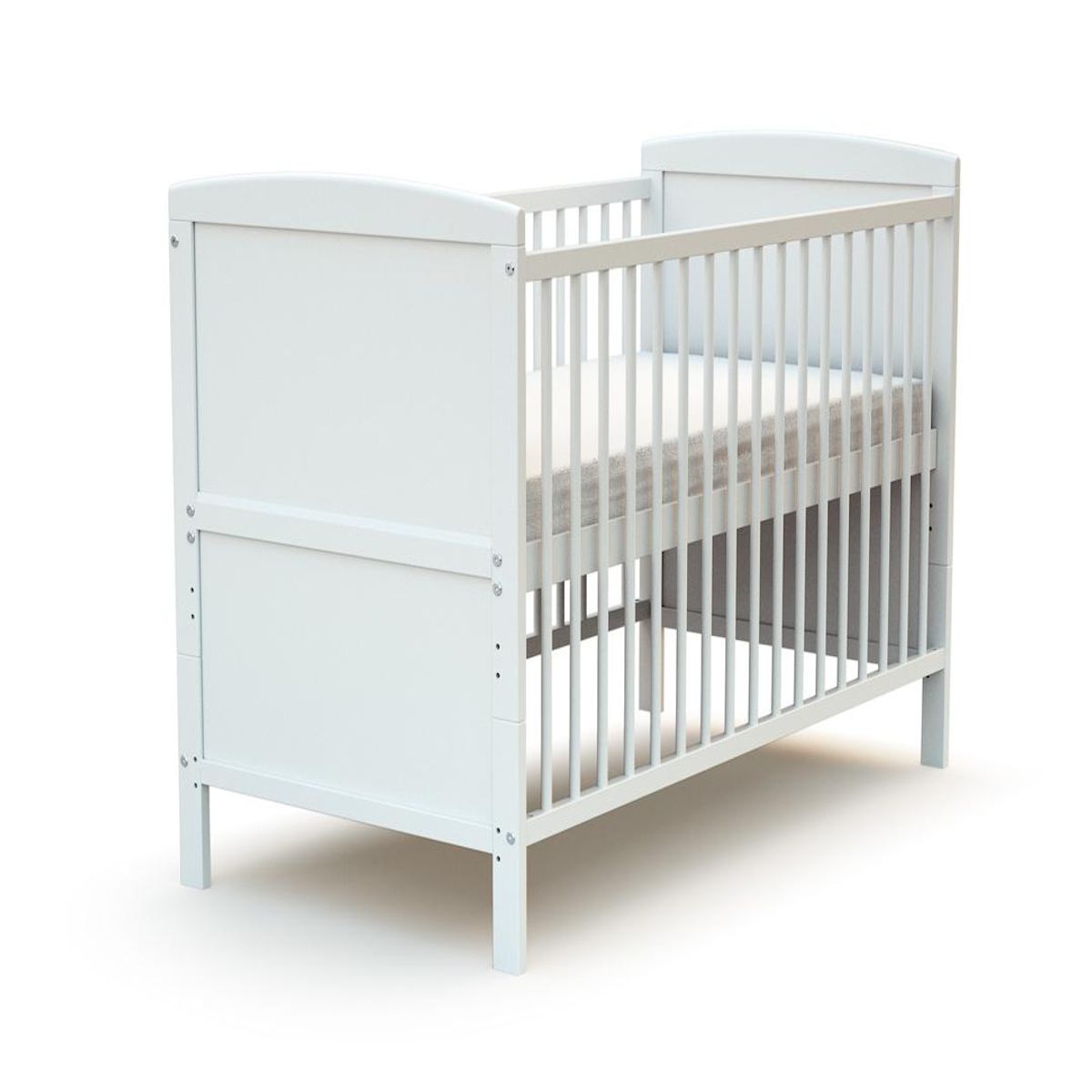 AT4 Lit bébé évolutif avec matelas ESSENTIEL 60 x 120 cm en bois